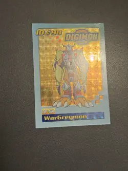 2000 Digimon Wargreymon Holo Foil Bandai DP460 ID #90 Card - Image 4
