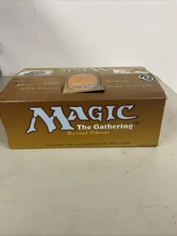 Magic The Gathering Revised EMPTY Booster Display Box Open Used - Image 3