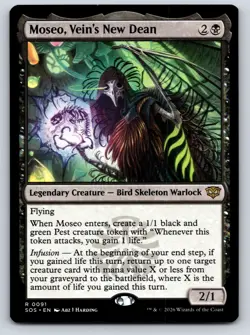 Moseo, Vein's New Dean 91 Rare Secrets of Strixhaven Magic: The Gathering NM - Image 1
