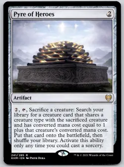 Pyre of Heroes 241 Rare Kaldheim Magic: The Gathering Lightly Played - Image 1