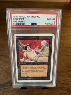 Magic the Gathering MTG Unlimited sacrifice PSA 8 Graded - Image 1