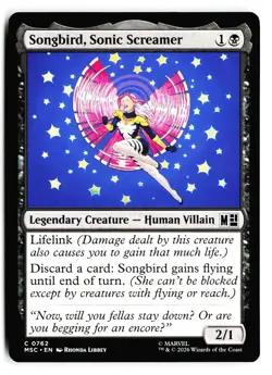 Songbird, Sonic Screamer 762 Commander: Marvel Super Heroes Magic: The Gathering - Image 1