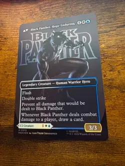 MTG Marvel Super Heroes KING T'CHALLA/BLACK PANTHER Borderless Foil Mythic #373 - Image 2