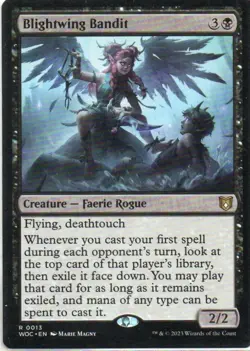 MTG: Wilds of Eldraine Commander: Blightwing Bandit: Lightly Played Condition - Image 1