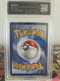 Pokemon Pikachu 25/25 25th Anniversary McDonald's Holo Promo Graded PCG 9 ERROR - Image 2