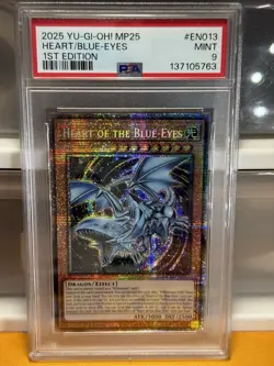 Yu-Gi-Oh Heart of the Blue-Eyes MP25-EN013 Starlight Rare Foil 1st Ed PSA 9 MINT - Image 1