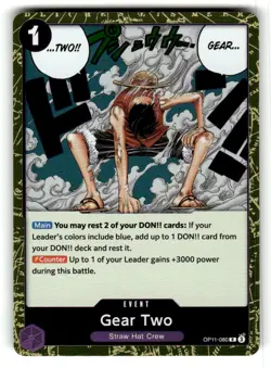 Gear Two OP11-080 Rare A Fist of Divine Speed One Piece Foil Near Mint - Image 1