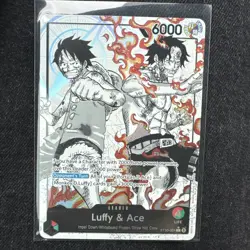 One Piece TCG - Luffy And Ace Parallel AA Leader ST30-001 - Image 2
