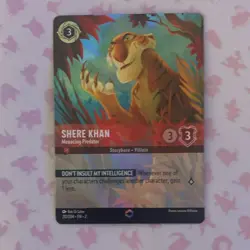 Disney Lorcana Shere Khan - Menacing Predator 212/204 Floodborn SR Cold Foil - Image 1