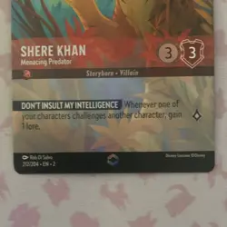 Disney Lorcana Shere Khan - Menacing Predator 212/204 Floodborn SR Cold Foil - Image 2