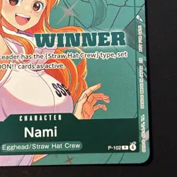Nami P-102 Winner Pack 2026 Promo NM One Piece TCG English - Image 3