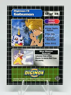 1999 Upper Deck Gabumon #9 HOLO DIGIMON CARD - RARE! Trading Cards - Image 2