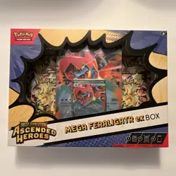 Pokemon TCG Mega Evolution Ascended Heroes Mega Feraligatr ex Box Foil Promo - Image 1