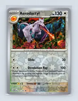 Aerodactyl 142/165 Rare 151 Pokemon Reverse Holo Lightly Played - Image 1