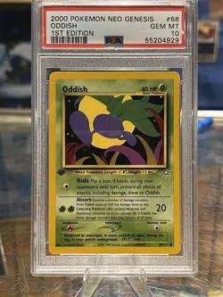 PSA 10 - 2000 Pokemon Neo Genesis 1st Edition Oddish 68/111 - Image 1
