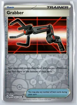 Grabber 162/165 Uncommon 151 Pokemon Reverse Holo Near Mint - Image 1