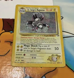 LT. SURGE'S MAGNETON 8/132 HOLO RARE GYM HEROES POKEMON PLAYED CONDITION - Image 1