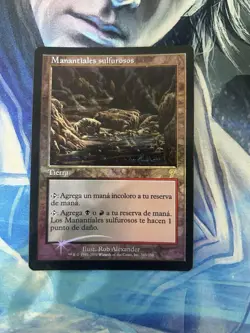 MTG Foil Sulfurous Springs 7Th Edition Black Frame - Image 1