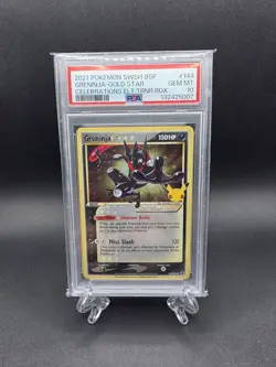 2021 POKEMON SWSH BLACK STAR PROMO #144 GRENINJA-GOLD STAR PSA 10 - Image 1