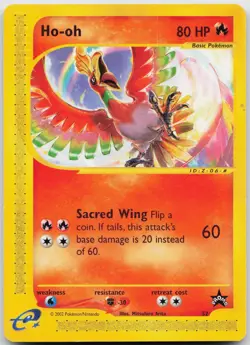 Ho-oh 52 Promo Wizards Black Star Promos Pokemon Damaged (Crease) - Image 1