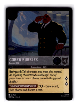 Disney Lorcana Azurite Sea Cobra Bubbles Rare Foil#188 - Image 1