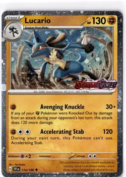 Lucario (Scarlet & Violet Stamp) 114/198 Miscellaneous Cards & Products NM - Image 1