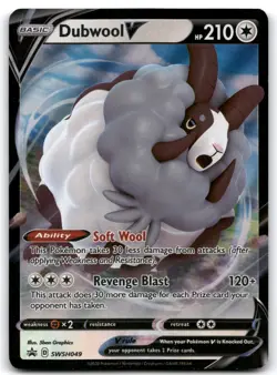 Dubwool V SWSH049 SWSH: Sword & Shield Promo Cards Lightly played - Image 1