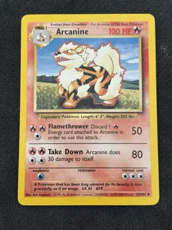 Pokemon TCG Arcanine Base Set, Unlimited Uncommon Card 23/102 - Image 1