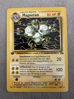 Magneton - 26/62 - Pokemon Fossil 1st Edition Rare Card WOTC NM - Image 1
