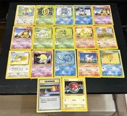 Wotc Lot Of 17 Pokemon Card Collection Rare UK 4th Print 1999-2000 Rare HP/DMG - Image 1