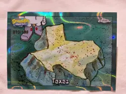 2025 Topps Chrome SpongeBob Texas Aqua Lava Refractor 013/199 Card #124 - Image 1