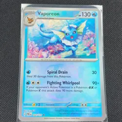 Vaporeon - 022/131 - Masterball Holo - Prismatic Evolutions - Pokemon - NM/M - Image 1