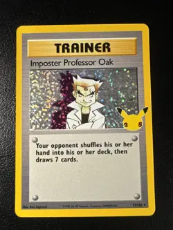 Imposter Professor Oak 73/102 Celebrations: Classic Collection Pokemon NM - Image 1