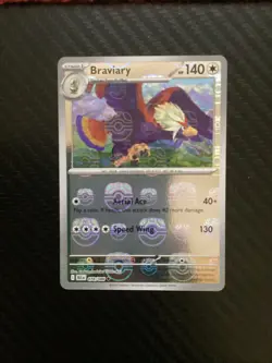 NM Braviary (Master Ball Pattern) 078/086 Holo Uncommon Black Bolt Pokemon - Image 1