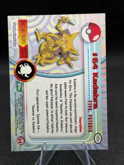 Topps Pokemon Kadabra #64 1999 TV Animation Edition Green Logo 1999 NM - Image 2