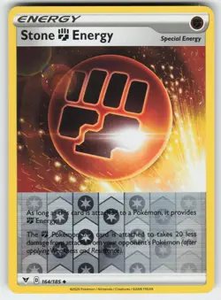 Stone Fighting Energy 164/185 Uncommon Vivid Voltage Pokemon Reverse Holo LP - Image 1