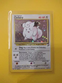 Pokemon Base Set 2 Clefairy 6/130 Swirl Holo Rare Nm-LP - Image 1