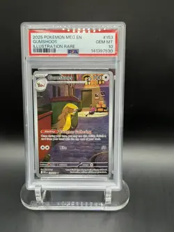2025 POKEMON MEG EN-MEGA EVOLUTION ILLUSTRATION RARE #153 GUMSHOOS PSA 10 - Image 1