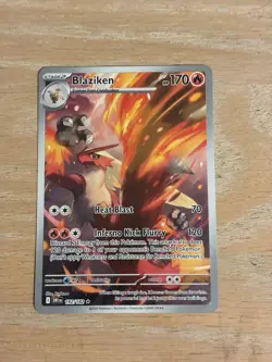 Pokemon Destined Rivals Blaziken IR Illustration Rare 192/182 - Image 1
