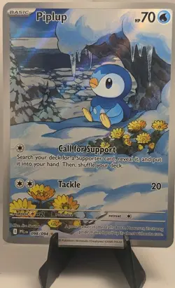 Pokemon TCG Piplup 098/094 Illustration Rare Phantasmal Flames- NM - Image 1