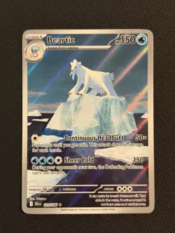 Pokemon TCG Black Bolt 110/086 Beartic Illustration Rare - NM - Image 1