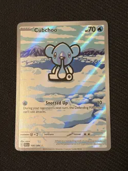 Pokemon TCG Black Bolt 109/086 Cubchoo Illustration Rare - NM - Image 1