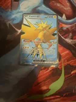 Zapdos EX 192/165 Full Art Ultra Rare Scarlet & Violet 151 Pokemon TCG NM/MINT - Image 1