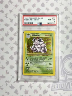 Nidoking 1999 Pokemon Game Base Set PSA 8 #11 - Image 1