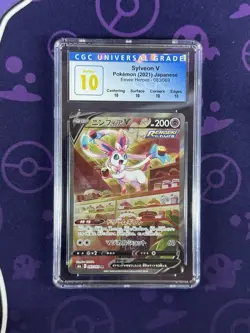 CGC PERFECT 10 Sylveon V 083/069 S6a: Eevee Heroes Holo Japanese Pokemon Pop 16 - Image 1