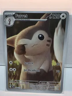 The Pokemon Company Pokemon TCG Furret 168/159 Sv09 Holo IR English 120 HP - Image 1
