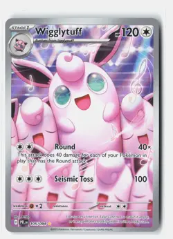 Wigglytuff 105/094 Illustration Rare Phantasmal Flames Pokemon Holo LP REND - Image 1