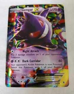 Pokemon Gengar EX Ultra Rare Holo 34/119 XY-Phantom Forces NM - Image 1