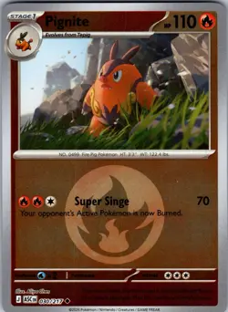 Pignite (Energy Symbol Pattern) 030/217 Ascended Heroes Pokemon Reverse Holo NM - Image 1