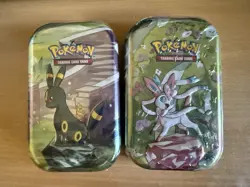 Prismatic Evolutions Mini Tin X2 Sylveon Umbreon Sealed Pokemon TCG - Image 1